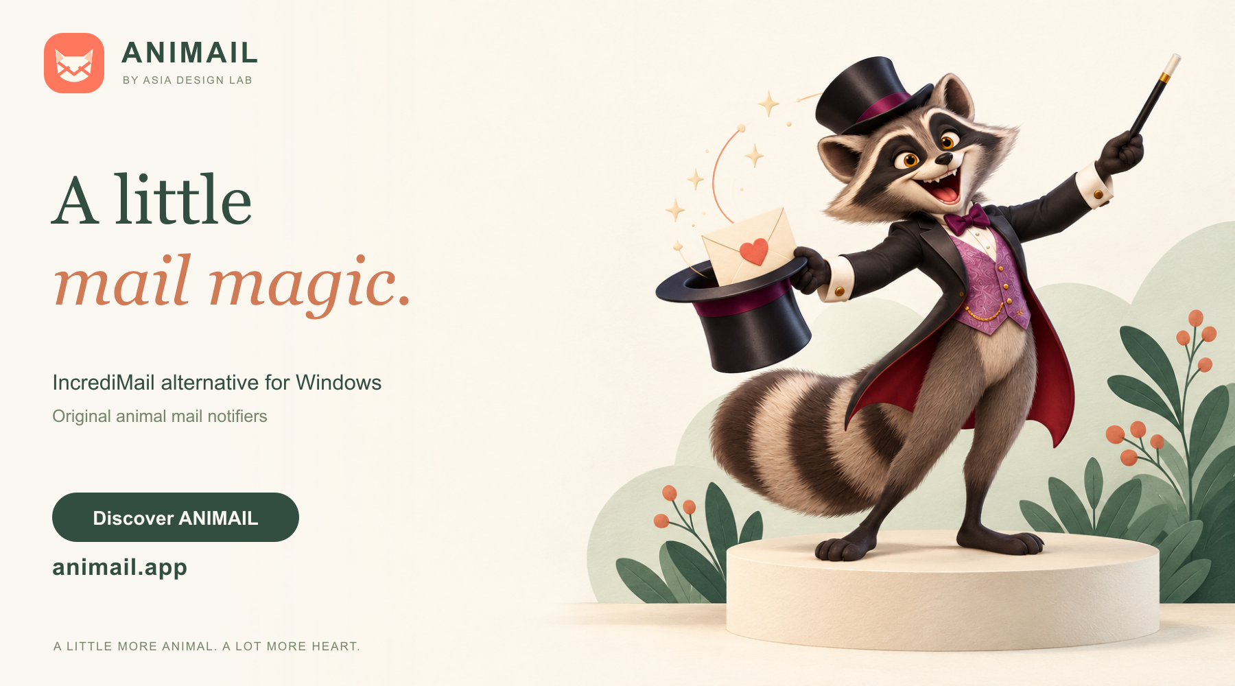 A little mail magic. — ANIMAIL banner, original logo edition