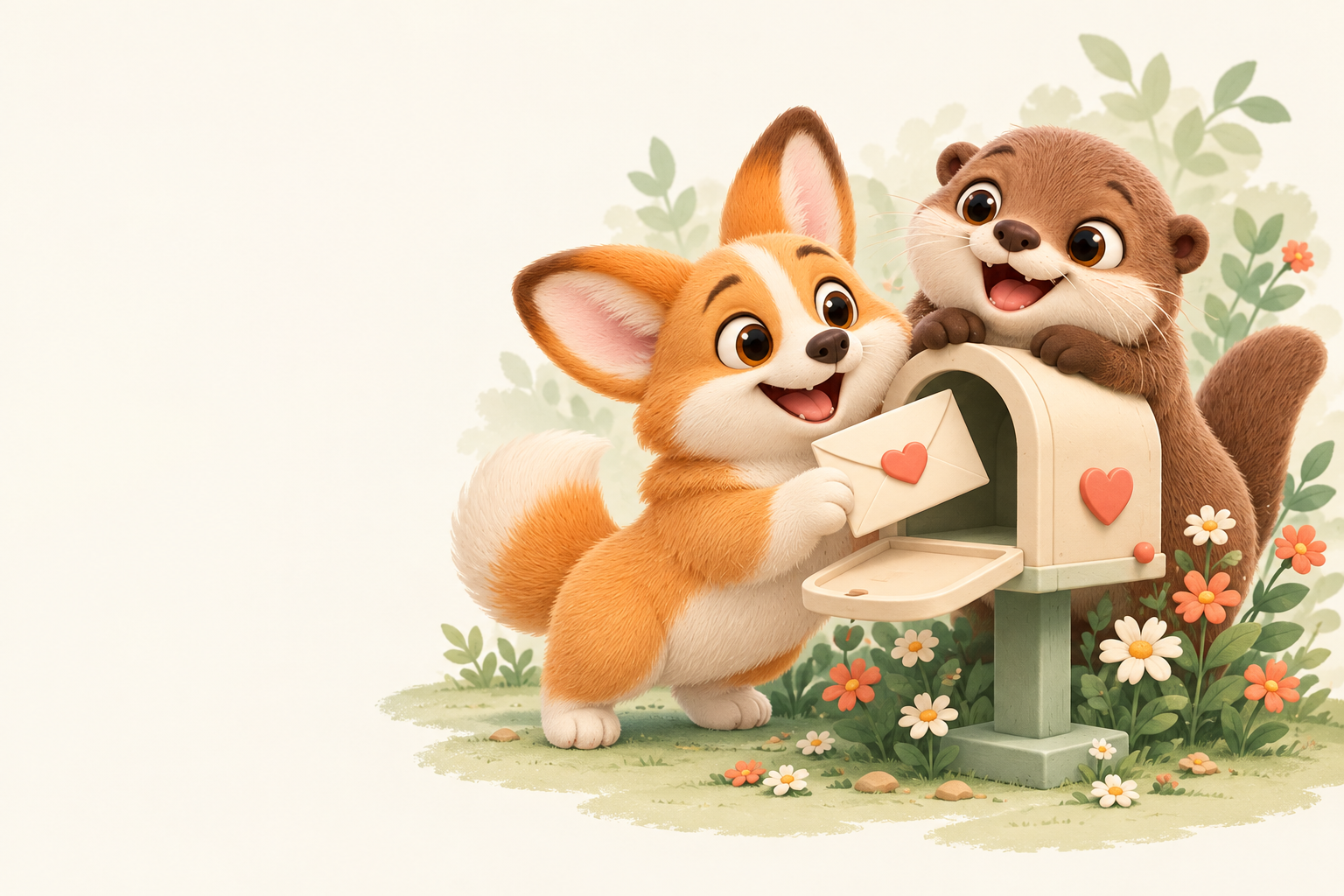 Biscuit and Bubbles — original scene — ANIMAIL illustration
