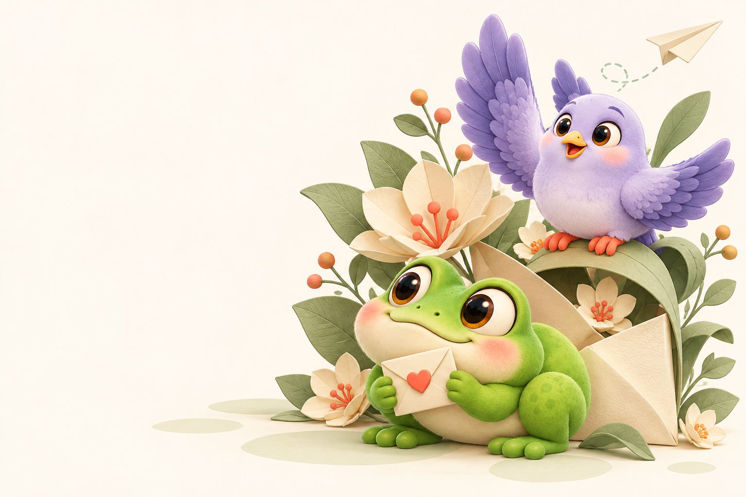 Kiwi and Dottie — original scene — ANIMAIL illustration